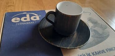 kapsul kofe: Qəhvə dəsti, rəng - Qara, Keramika, 6 nəfərlik, Türkiyə — 3