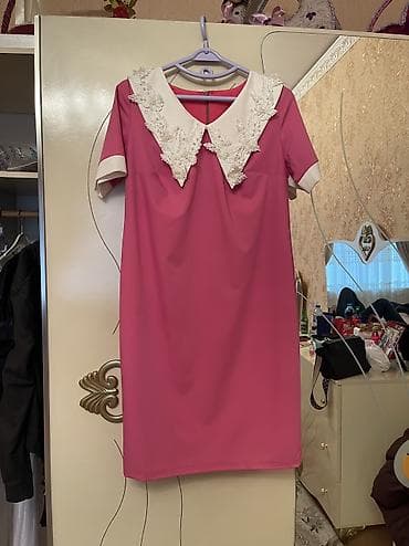 Baş geyimləri: Açıq çəhrayı rəngdə, qısaqol don. Ağ rəngli, iri, naxışlı yaxalıq inci — 3