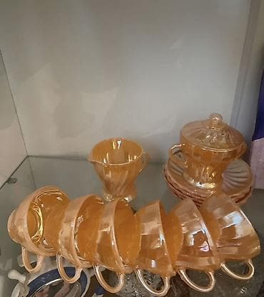 g plus coffee: Çay dəsti, rəng - Narıncı, Şüşə, 6 nəfərlik — 1