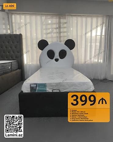 Oğlan və qız üçün, Çarpayı, Bazalı, Matras ilə, Siyirməsiz