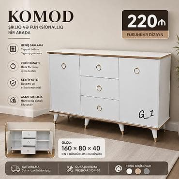 Komod – şıklıq və funksionallıq bir arada - Geniş saxlama: 2 qapılı — 1