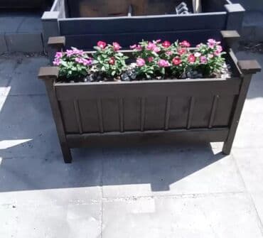 Gübrələr: Dibçəklər hər ölçüdə kafe Ağacdan dekorativ uzun formalı dibçək/qutu — 3