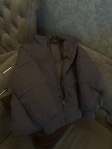 kisi pencekleri: Qışlıq puffer gödəkçə – qəhvəyi rəng - Model: qısa, krujok (puffy) — 2