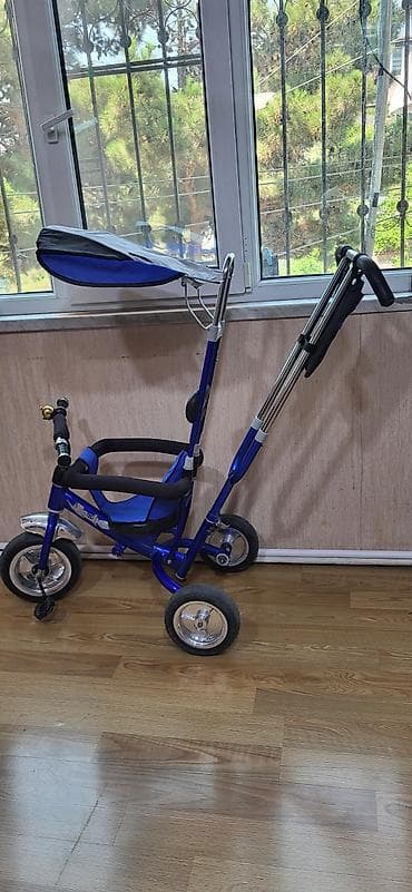 Велосипеды: Uşaq üçün üçtəkərli velosiped – valideyn idarəetməli model. Hec bir — 2