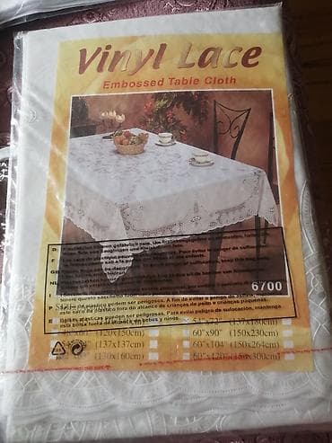 Məhsul: Masa örtükləri (bir neçə model və ölçü) 1) Vinyl Lace –