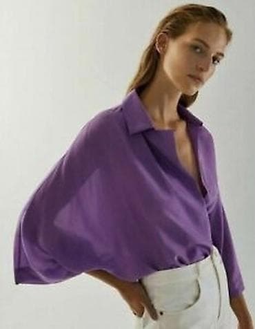 Чистый шёлк, Massimo Dutti, новая рубашка, temiz Ipek — 1