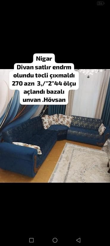 Nigar Divan satlır endrm olundu təcli çıxmaldı 270 man 3,/"2"44 ölçu