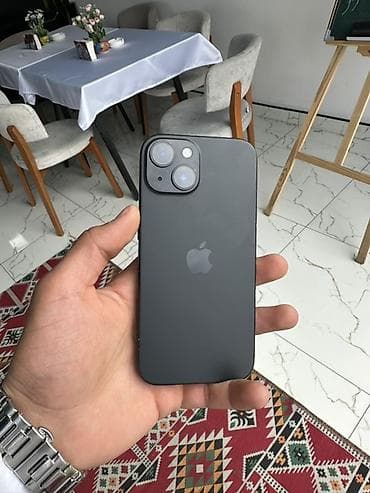 işlenmiş ucuz telefonlar: IPhone 15, Qara, Face ID — 1