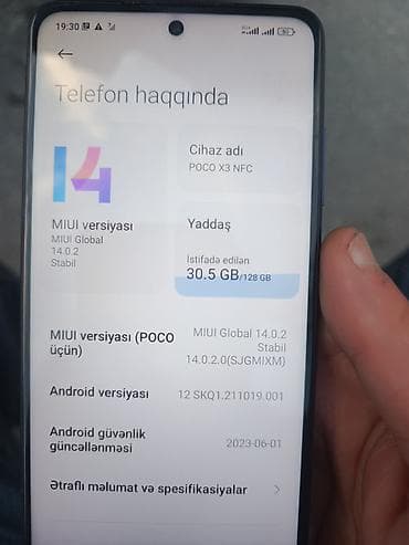 redmi 5 c: Poco X3 NFC, 128 GB, rəng - Göy, Barmaq izi, Sensor — 4