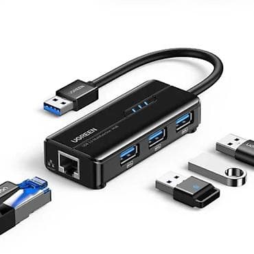termal printer: UGREEN USB 3.0 Hub + Ethernet Adapter - 3x USB 3.0 port: yüksək — 1