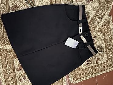 deri kaşlok: Qara mini ətək + kəmər - Model: A-kəsim mini ətək - Rəng: dərin qara — 4