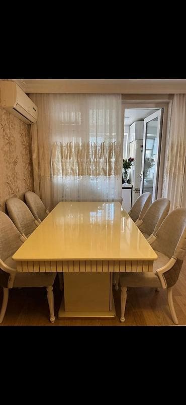 stol stul embawood stullar: Qonaq otağı üçün, Açılmayan, Dördbucaq masa, 8 stul — 1