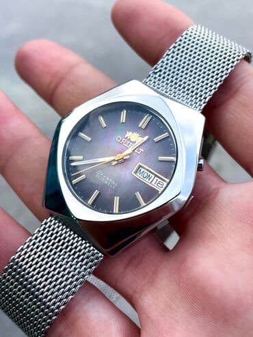 saat gumuş: İşlənmiş, Qol saatı, Orient, rəng - Bənövşəyi — 4