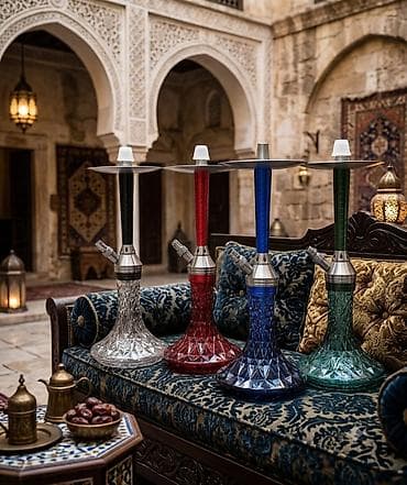 modern: Nargilə Qəlyan dəstləri – şüşə kolba və alüminium gövdə - Zərif — 1