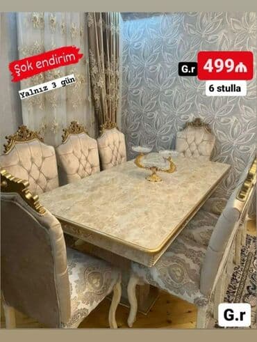 складные стулья: Dördbucaq masa, Qonaq otağı üçün, Zəmanətli — 5