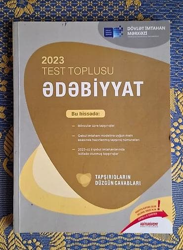 Məhsul: “Ədəbiyyat – 2023 Test Toplusu” (Dövlət İmtahan Mərkəzi) lalafo.az -da Məhsul: “Ədəbiyyat – 2023 Test Toplusu” (Dövlət İmtahan Mərkəzi)