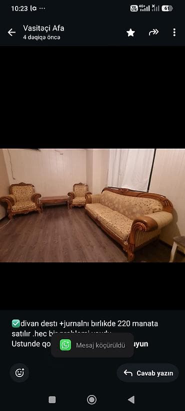 qorka islenmis: ✅divan destı +jurnalnı bırlıkde 220 manata satılır .hec bir problemi — 1