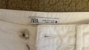 zara mont: ZARA ağ rəngli cins şalvar - Brend: ZARA - İstehsal: Turkey (Made in — 1