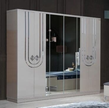 купить трюмо с зеркалом: Новый, Распашной, 6 дверей Прямой шкаф, Гардеробный шкаф, Турция — 1