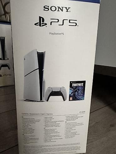 ps5 kontroller: Təcili satılır Playstation slim fortnite (diskli) əlavə mavi dualsense — 5