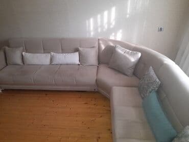 gilan tekstil parcalari: -MONDİ (TÜRKİYƏ) Bej rəngli L formalı künc divanı - Dizayn: Yumşaq — 1