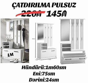 seyf dolab: Yeni Dəhliz dolabı👟👣 Birbaşa istehsalçıdan alın‼️ Qiymət : 145₼ — 1