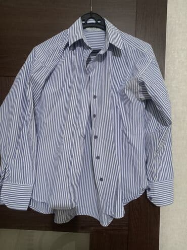 italyan kəsim şalvar: Köynək, 2XL, rəng - Göy — 2