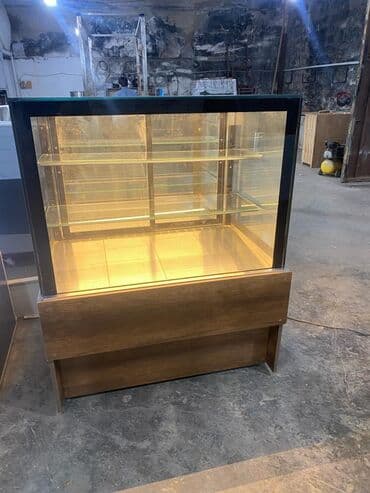 böyük soyuducu: Soyuducu şirniyat vitrinləri yeniden seçilmir ağ vitrin 145x80x135 — 4