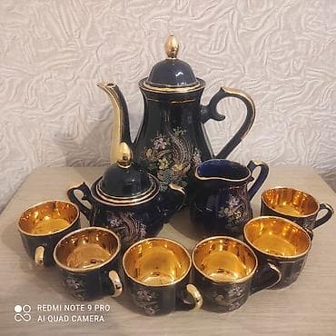 lepe qabı: Çay dəsti, rəng - Göy, Kobalt, 6 nəfərlik — 3