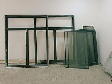 Alüminium pəncərə və qapı dəsti - Material: tünd rəngli alüminium — 1