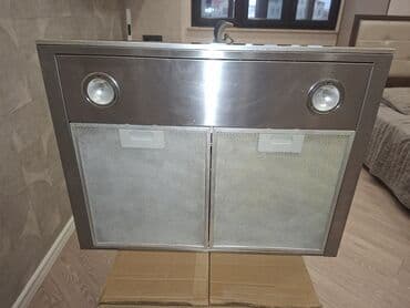 Микроволновки: Вытяжка Hotpoint-Ariston, цвет - Серый, Б/у — 3