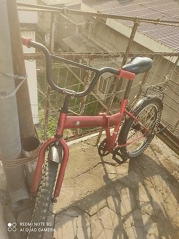 Uşaq/yeniyetmə velosipedi – BMX tərzində - Rəng: qırmızı - Çərçivə