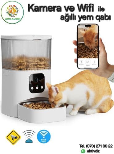 pişik ucun qab: Yem qabı Kamera və WiFi ilə Artıq evdə saxladığınız sevimlilərinizi — 1
