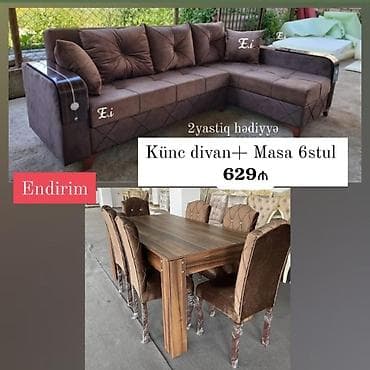 Künc divan, Qonaq otağı üçün, Açılmayan