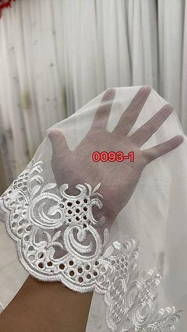 metbex perdeleri 2019: Tül pərdə – model 0093 seriyası - Material: incə, işıqlı tull (yarı — 2