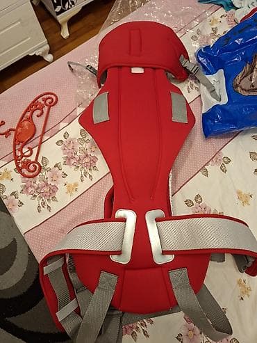 Uşaq daşıyıcısı/sling – qırmızı rəngdə, nəfəsalan mesh materiallı