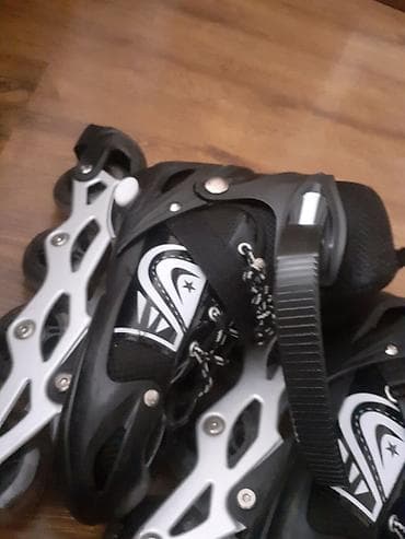 İdman və istirahət: İn-line təkərli konkisürətlər (roller skates) – qara/ağ dizayn razmer — 2