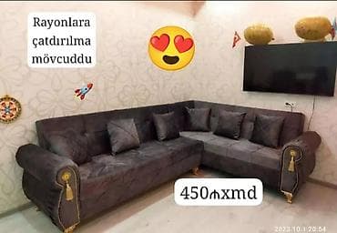 kunc divan metbex: Künc divan, Yeni, Vеlur parça, Rayonlara çatdırılma — 1