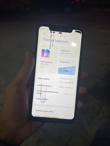 telefon ucun tripod: Redmi Note 6 Pro, 64 GB, rəng - Qara, Barmaq izi — 1