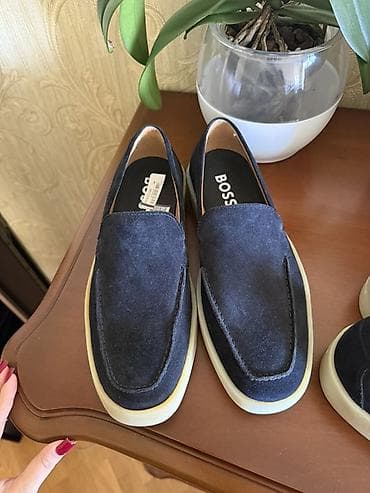 yarım boğaz çəkmə: BOSS kişi mokasinləri - Brend: BOSS (iç tabanda logo) - Model — 4