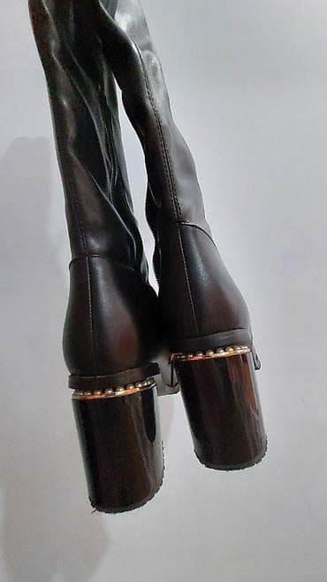 uzun cekmeler: Uzunboğaz, Ölçü: 36, rəng - Qara, İşlənmiş — 1