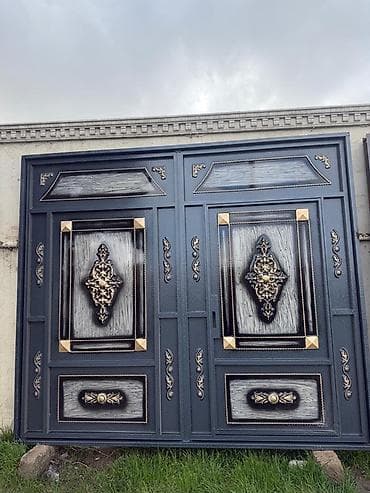 dəm cayniki: Dəmir Həyət darvazası, Mexaniki, Qapı ilə, rəng - Qəhvəyi, Kredit yoxdur — 2