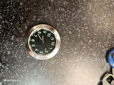 cihaz paneli: Avtomobil üçün panel saatı - Rəng: qara siferblat, parlaq metal halqa — 1