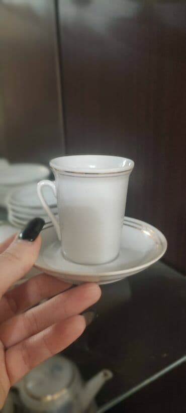 крем прикатен цена в москве: Кофейный набор, цвет - Белый, Фарфор, 6 персон, СССР — 2