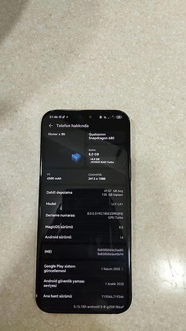 telfon satislari: Honor X8b, 128 GB, rəng - Qara, İki sim kartlı — 4
