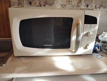 тв тюнер для телевизора: Микроволновка Samsung, Отдельностоящая, С микроволнами, цвет - Белый, Б/у — 1