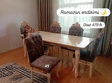 Kvadrat masa, Qonaq otağı üçün, 6 nəfər lalafo.az -da Kvadrat masa, Qonaq otağı üçün, 6 nəfər