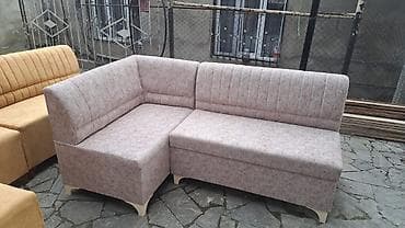 Künc divan, Mətbəx üçün, Parça, Bazalı