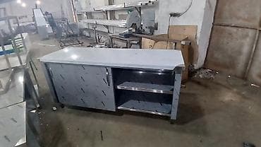 Asia: Paslanmayan poladdan istehsal olunmuş peşəkar mətbəx masaları və rəfli — 9