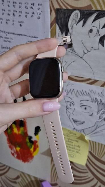 купить мужские часы в баку: Б/у, Смарт часы, Умные, Сенсорный экран, цвет - Розовый — 1